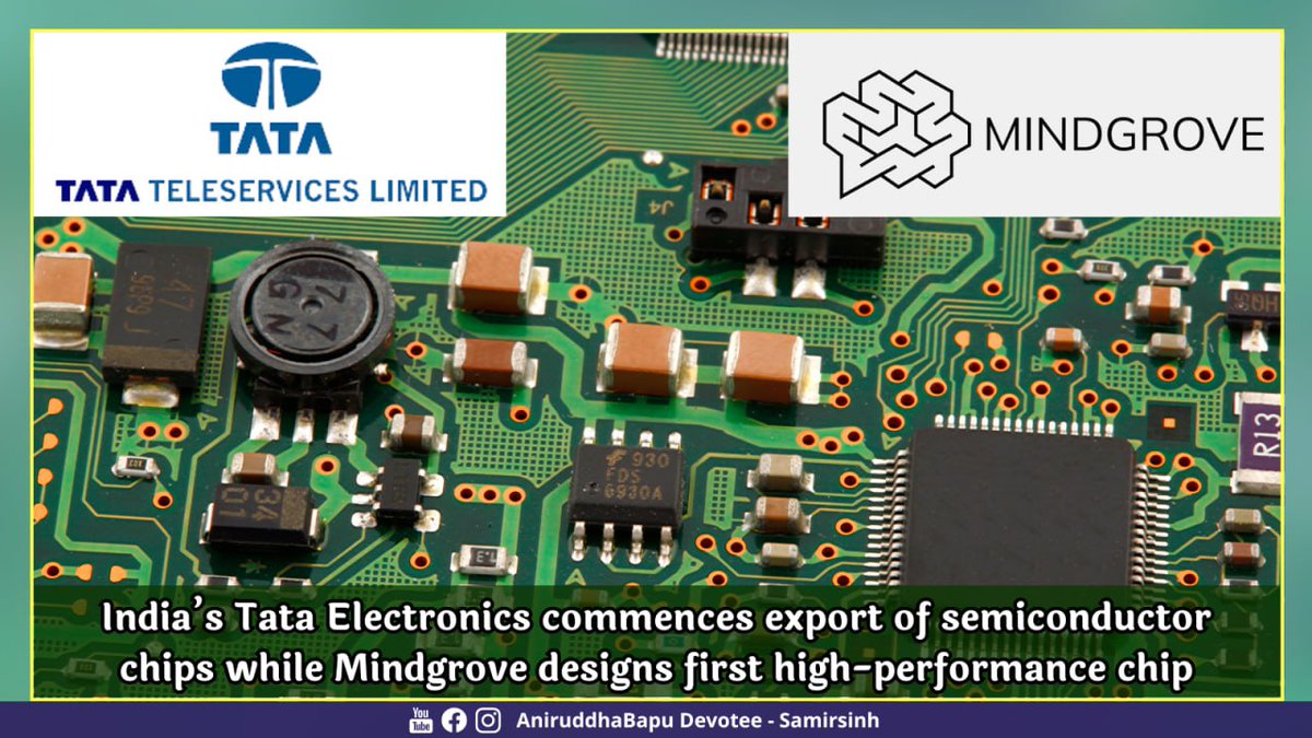India’s #TataElectronics commences export of semiconductor chips to partners in Japan, US & EU. Next, Tata will establish new chip packaging unit in Assam & $10 bn chip foundry in Gujarat.

Tata is also in final stages of successfully designing 28, 40, 55, 65 nanometres…