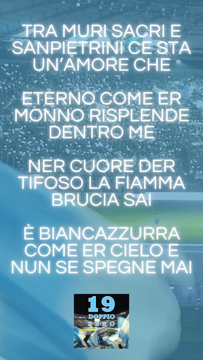 19DoppioZero's tweet photo. Ascolta LAZIO, Amore Eterno, brano composto arrangiato e suonato dai @19DoppioZero per commemorare la nostra amata Lazio e l’impresa del primo scudetto vinto. #lazioamoreeterno #19doppiozero #sslazio #sslazio1900 #forzalazio #lazialità https://t.co/3UuH6MKTKb https://t.co/C5cqw0RBuw