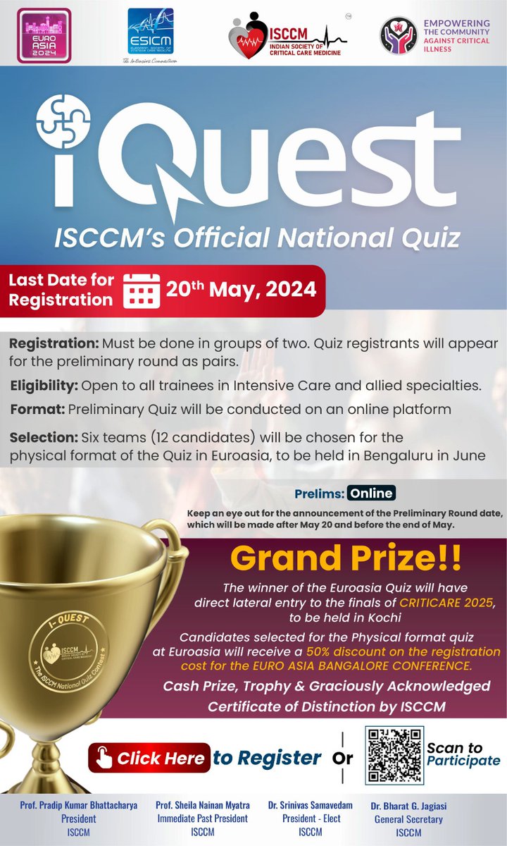 Join the I QUEST Quiz Contest! Test your knowledge, and win prizes! Exciting questions and thrilling challenges await. Register Now: forms.gle/U1WkzJ2JiSTnU9… #isccm #euroasia #quiz #bengaluru