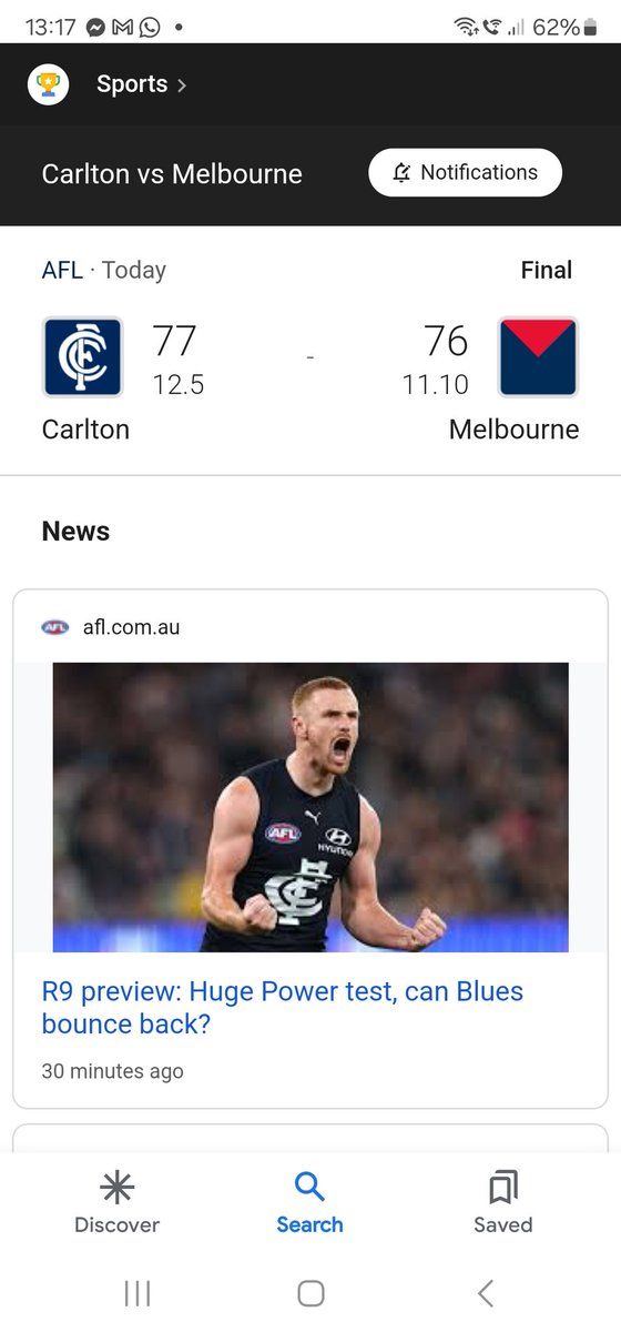 One point. We gold off the seige and win by ONE POINT. Honestly Carlton, my ticker won't take much more of this!... CARN THE BLUES!!! #AussieRules #Blues #BlueBaggers #CarltonFC #CarltonMelbourne