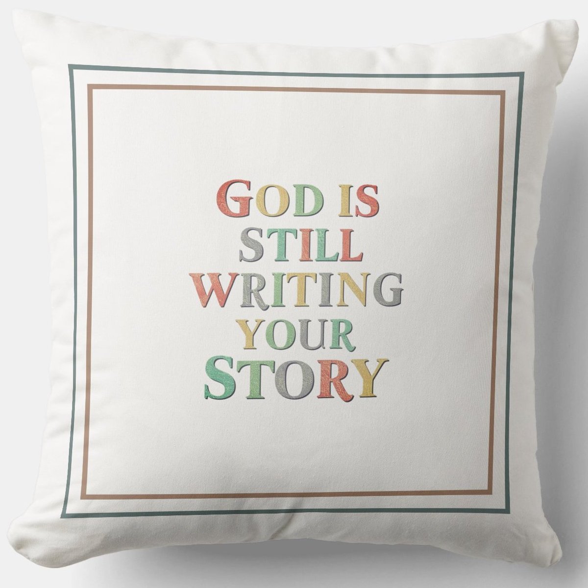 God Is Still Writing Your Story #Cushion zazzle.com/god_is_still_w… -- Throw #Pillow #Blessing #JesusChrist #JesusSaves #Jesus #christian #spiritual #Homedecoration #uniquegift #giftideas #MothersDayGifts #giftformom #giftidea #HolySpirit #pillows #giftshop #giftsforher #giftsformom