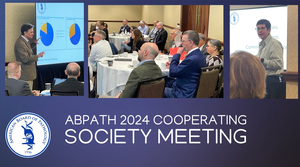 Our recent meeting with ABPath's Cooperating Societies was focused on competency based assessment in pathology. A big thank you to our Cooperating Societies for their invaluable support and collaboration! abpath.org/cooperating-so…