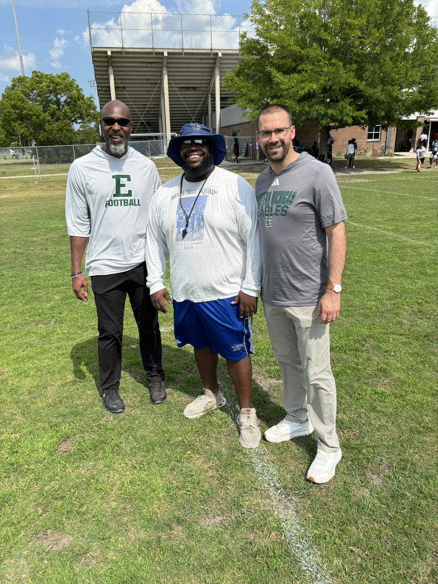 I appreciate Coach @M__Piatkowski and @heard88 @EMUFB for spending time at the Shipyard checking out a few of our @firstcoastbucs