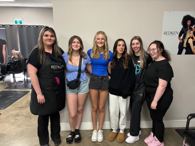 SMBA O2 students visited Elevate Beauty to learn about careers in hair styling and esthetics. The students even got a chance to try a service. Thank you Vanessa for the wonderful tour.  <a href="/SMBAstingrays/">SMBA</a> <a href="/TCRCE_NS/">Tri-County Regional Centre for Education</a> <a href="/BEC_NS/">Business Education Council</a> #HandsOnLearning