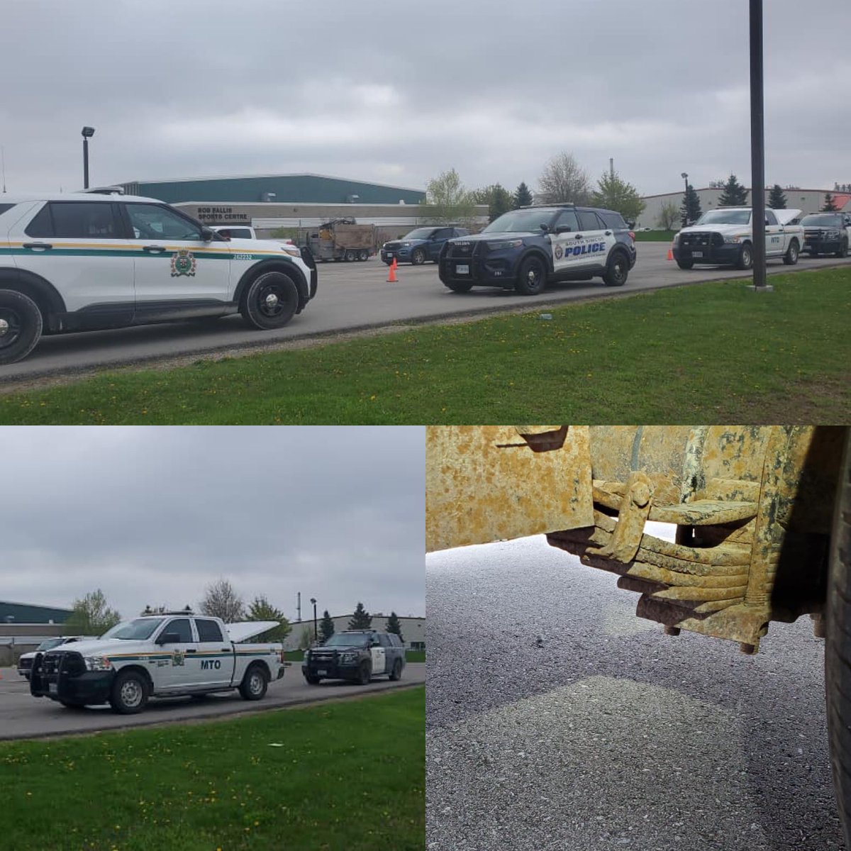On the 8th of May 2024, the South Simcoe Police Service conducted a commercial vehicle inspection program in Bradford.  Members of Aurora MTO and OPP assisted SSPS officers with 20 commercial motor vehicle inspections.  Inspectors found a variety of defects on 9 vehicles