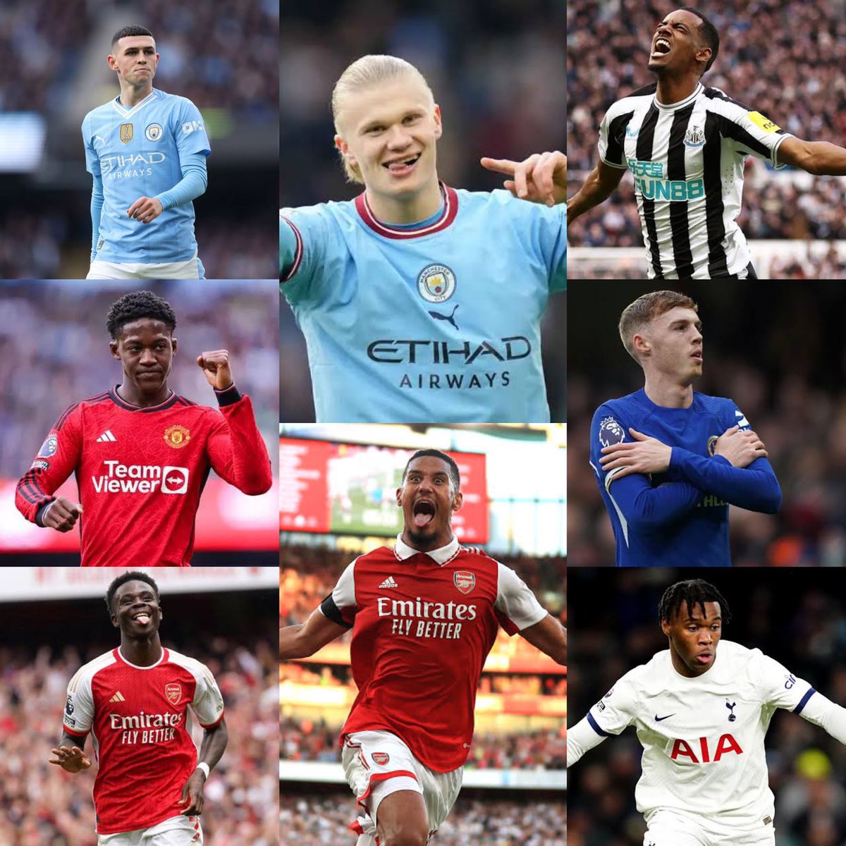 The nominees for the Premier League Young Player of the Season Who are you voting for?