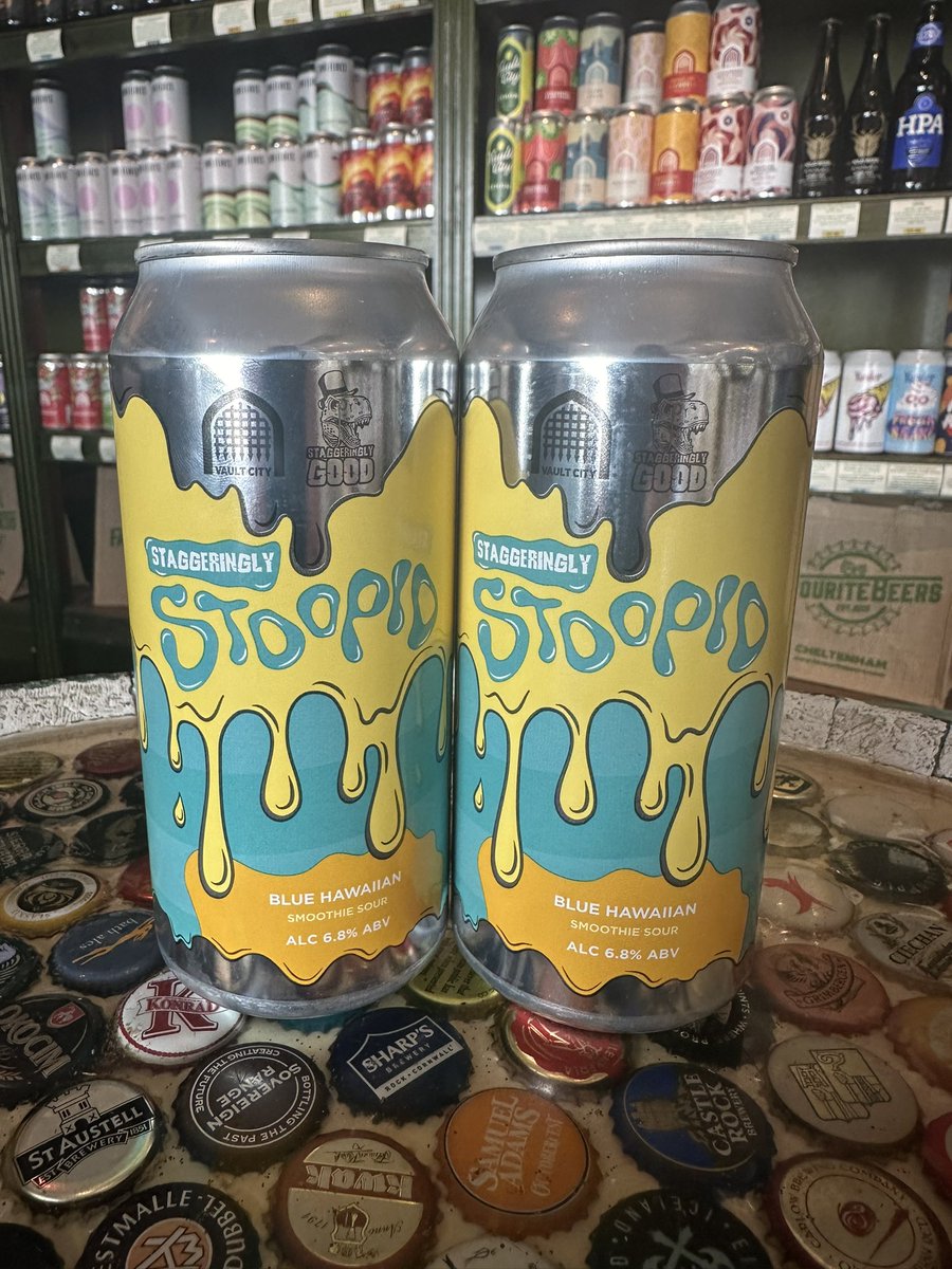 🍺New Beer🍺

It’s time to get ‘Staggeringly Stoopid’ with @vaultcitybrew City Brewing with their BLUE Hawaiian Smoothie Sour collab with @StaggeringBeer!

Jam packed with unfermented fruit for the freshest aromas & flavours -featuring ripe Banana, juicy pineapple & coconut cream