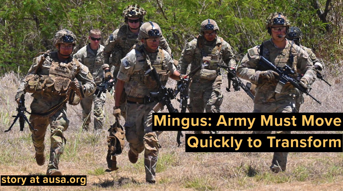 Mingus: Army Must Move Quickly to Transform ‘Time Is Not on Our Side’ Amid Emerging, Evolving Threats #ReadMore: loom.ly/7hbt414 #threats #USArmy #technology #staff #engage