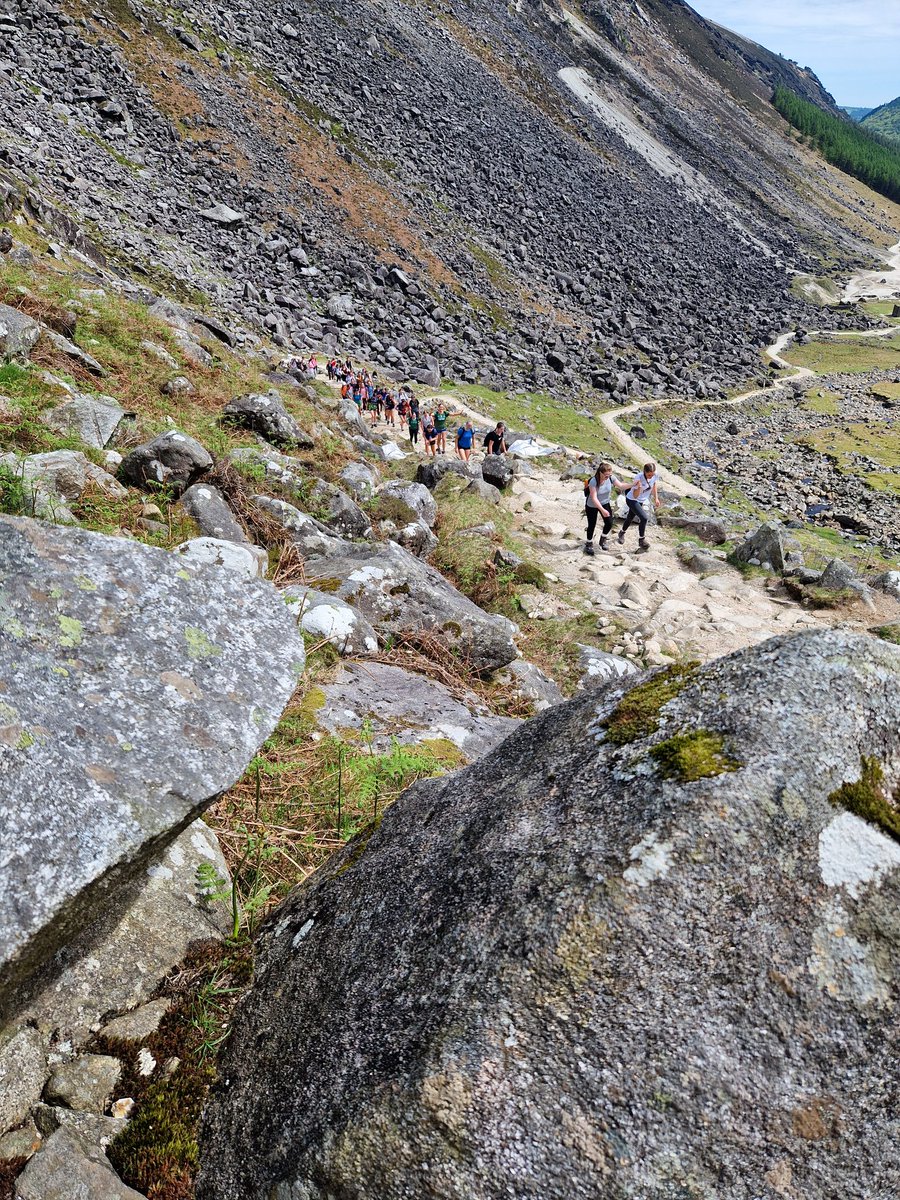 Well done to TY classes 4K, 4L and 4M who are undertaking their Gaisce hike today in Glendalough. The weather is fantastic. Thank you to Mr. Langton, Mr. Maguire, Ms. Murray, Ms. Foley, Mr. Dunlea and Mr. Phillips for accompanying the group ⛰️🧭🏃 @StMarysCollege @GaisceAward