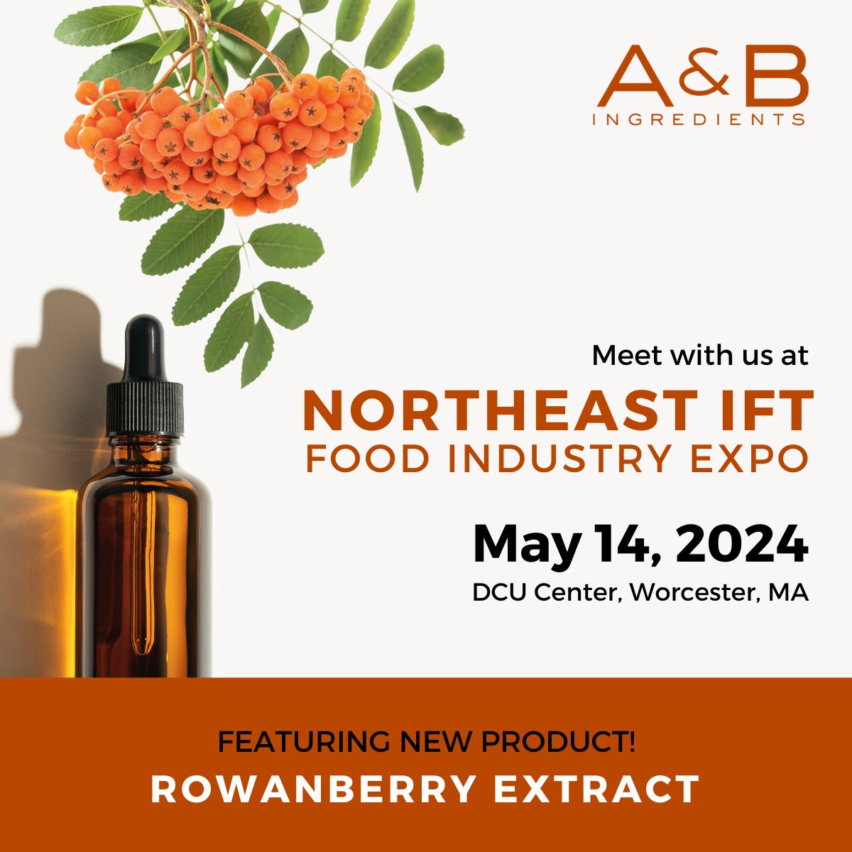 We are excited to attend the Northeast Section #IFT Food Industry Expo on May 14th in Worcester, MA!
🍀 Showcasing our latest ingredient innovations:
* #Rowanberry Extract - For Natural Yeast & Mold Control
* High-Performance #CleanLabel Starches

#NEIFT