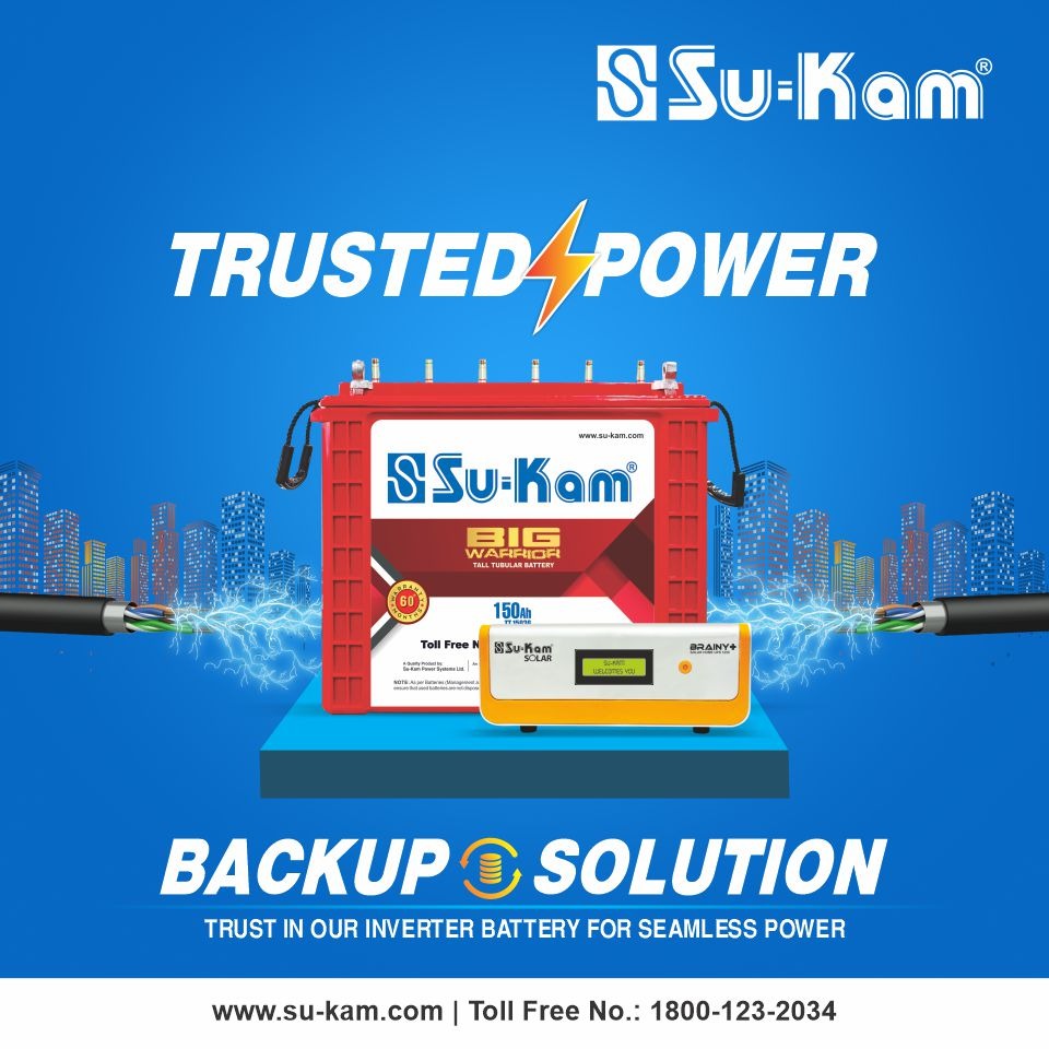 'Empower your days with uninterrupted energy flow.'
.
To Know more visit:- su-kam.com 
.
#Sukam #talltubularbattery #EnergyUnlimited #sukaminverters #sukambatteries #sukamindia #sukambatteries #SolarPower #RenewableEnergy #onebatteryatatime #UPSC2024