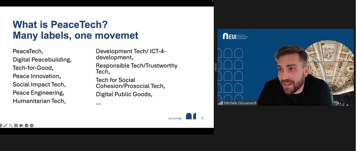 <a href="/Petermmbando1/">Peter Mmbando 🌍</a> <a href="/DigitalAgendaTz/">Digital Agenda for Tanzania Initiative</a> .<a href="/MichiGiovanardi/">Michele Giovanardi</a> shares what #PeaceTech means at the Inclusivity Community of Practice! 

Explore real-world examples on The Global PeaceTech Hub's interactive map showcasing 172 initiatives on the intersection of #peace and #tech 🌐 #tech4sdgs 

ℹ️ globalpeacetech.org/gptmap/