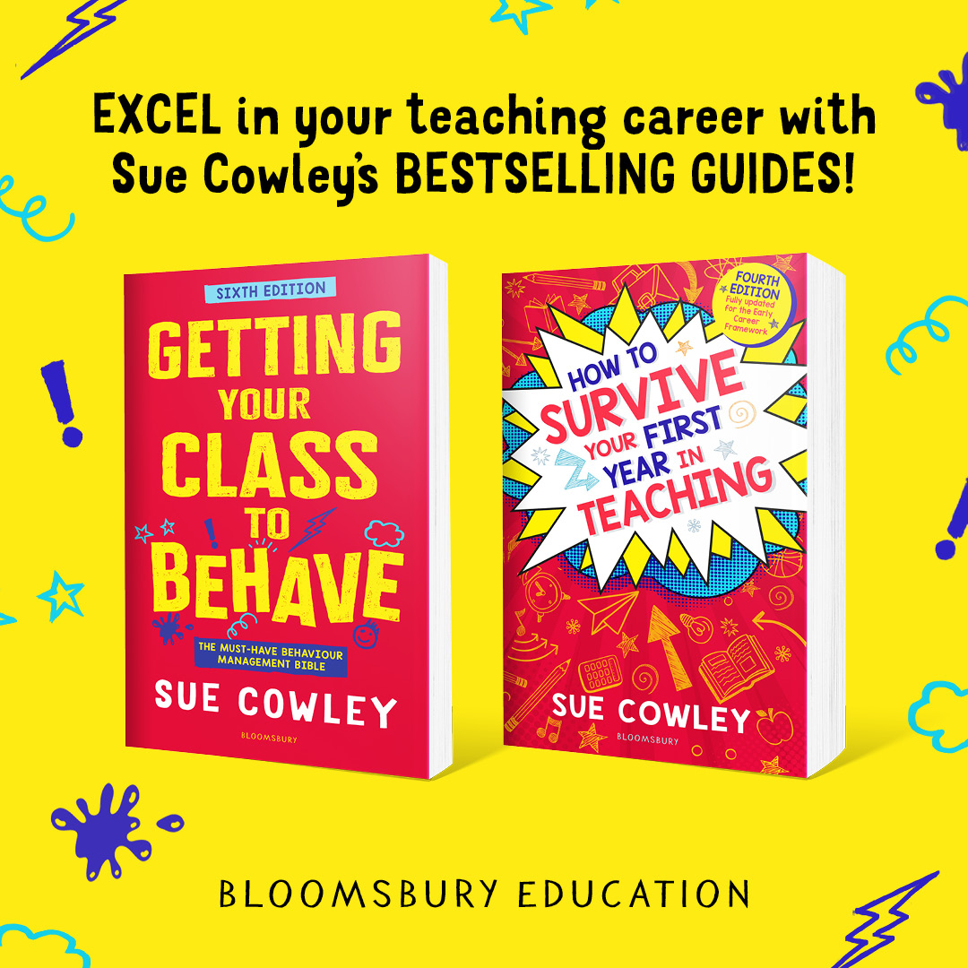 Excel in your teaching career with @Sue_Cowley BESTSELLING teaching guides which will help you and your pupils thrive! Getting Your Class to Behave: amzn.to/43SJ2co How to Survive Your First Year in Teaching: amzn.to/3PYjbdh