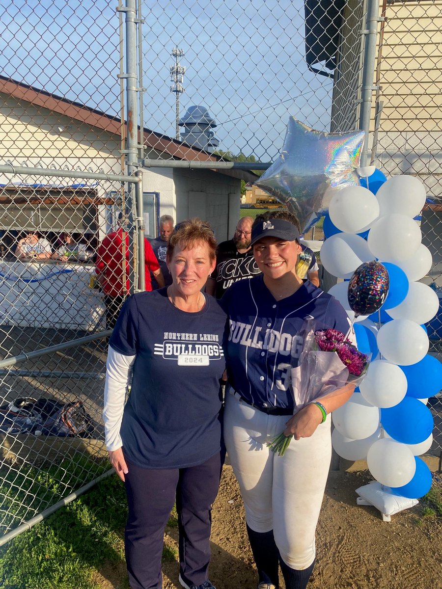 Softball Senior Night Pics 1 of 2 Haylie Fenstermaker, Arabella Heintzelman, Emma Smith and Kaitlyn Stock #GoBulldogs