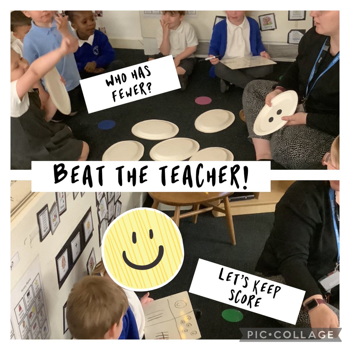 Who We have loved playing beat the teacher in owls today. We are comparing amounts and finding who has fewer! #agpamaths