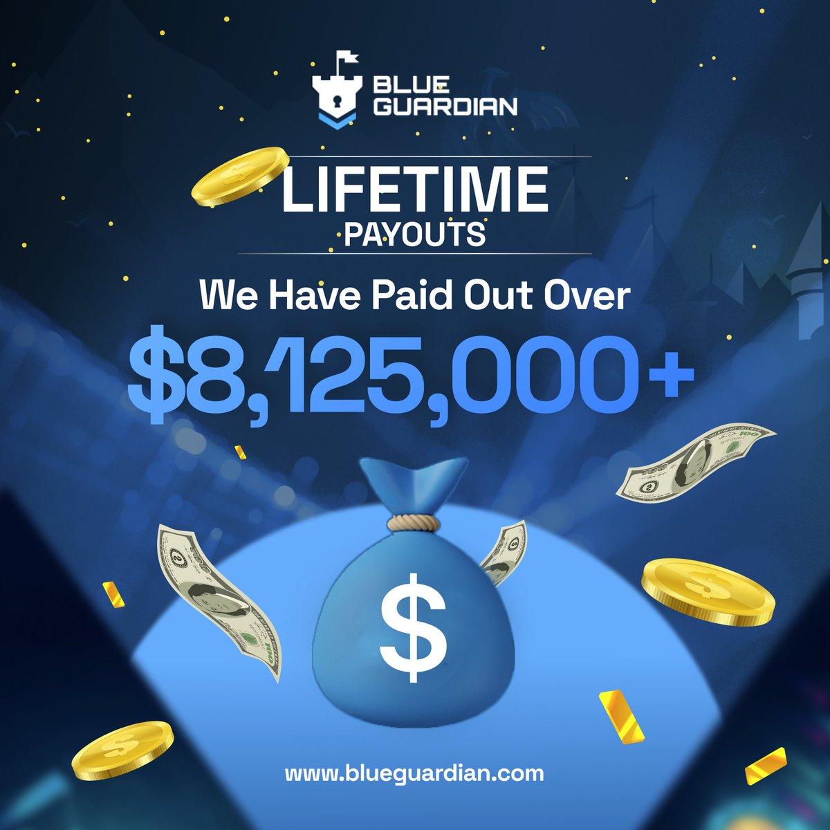 We have paid out over $8,125,000.00+ in lifetime payouts! 🔥 We're one of the few firms with a strong track record of no declined payouts, our reserves are healthy, and we have an excellent plan for the next Quarter. On our way to becoming a Top 10 Firm Soon 🚀