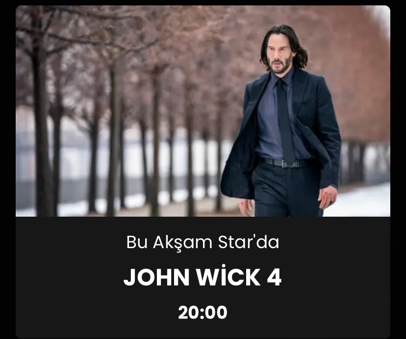 Bu akşam Star Tv’de John Wick 4 var. #JohnWick #JohnWick4