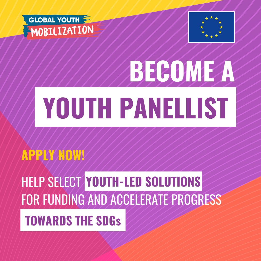 📣 Be a Youth Panellist for the EU Youth Empowerment Fund through @gymobilization to help select youth-led solutions for funding & accelerate progress towards the SDGs. A partnership of @EU_Partnerships and the Big 6 youth orgs. 👉Apply by 31 May to bit.ly/3wrPCua