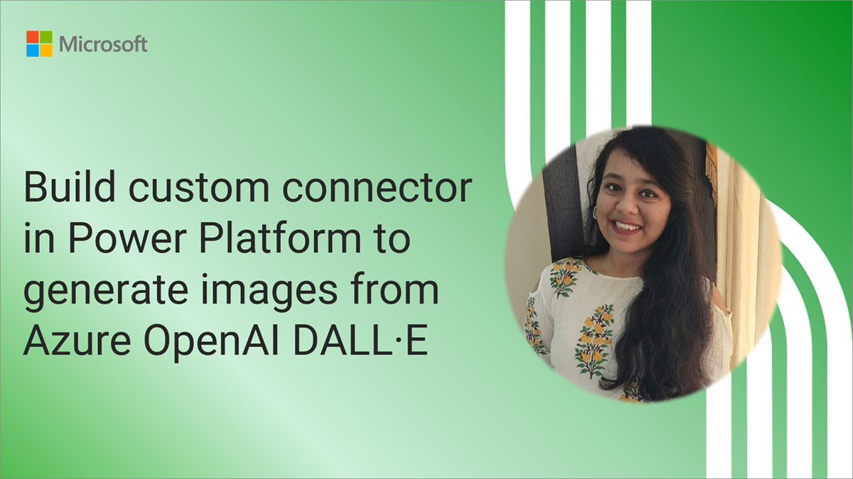 💡 Unlock the power of Azure OpenAI DALL·E in Power Platform! Watch @ShrushtiShahRC from Rapid Circle demonstrate how to build custom connectors for image generation using the DALLE model. 📺 Watch here → msft.it/6013YVj5v #PowerPlatform #Azure