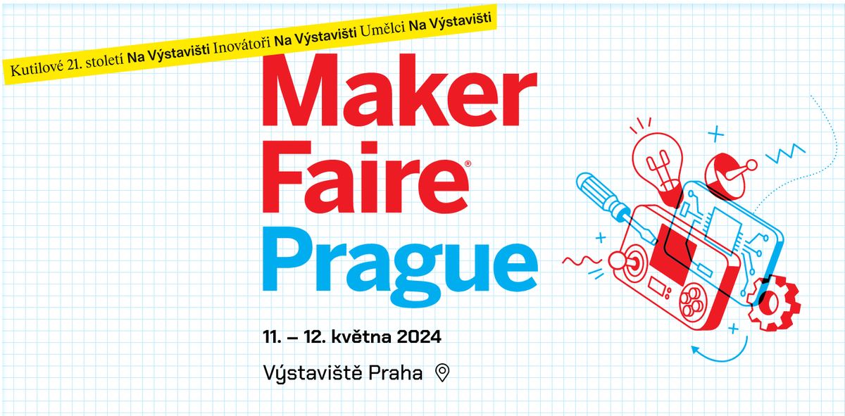 O víkendu 11. a 12. května lze navštívit Maker Faire Prague, festival plný workshopů, interaktivních činností a především nadšených a zvídavých lidí.

makerfaire.cz/praha/
@MakerFaireCZ #makerfaire #Praha