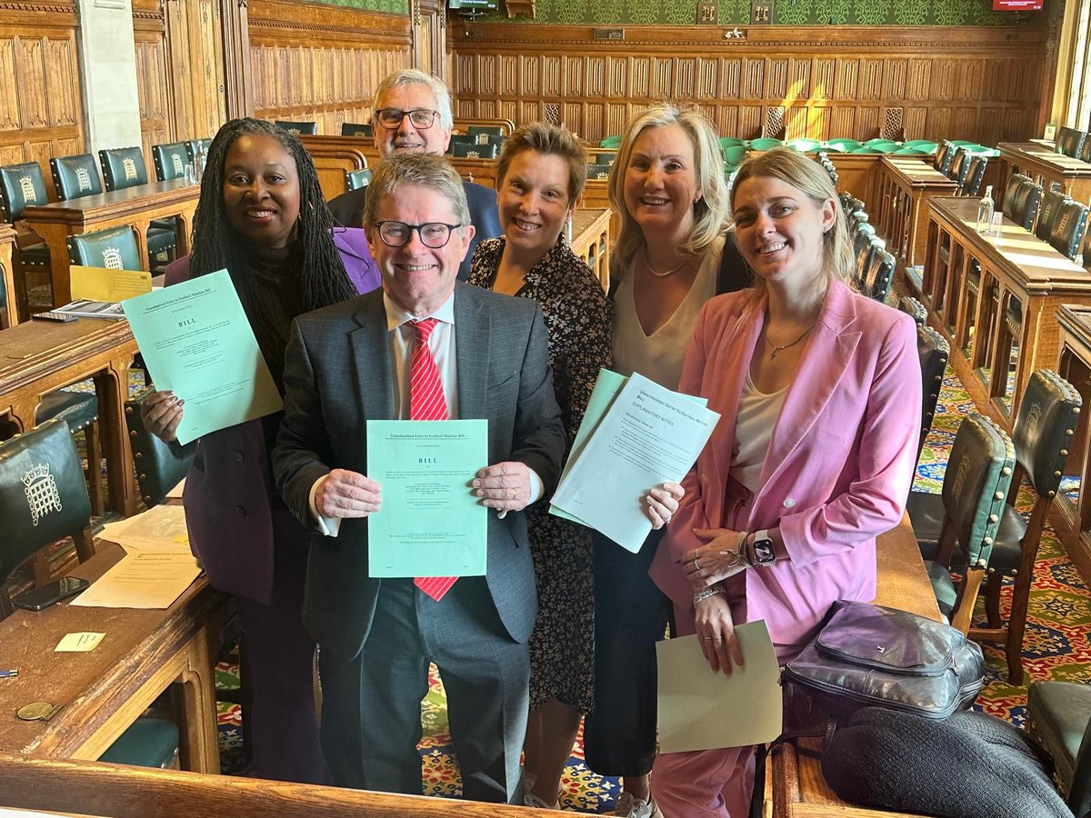 Very happy to support @KevinBrennanMP’s Unauthorised Entry at Football Matches Bill with @tracey_crouch @dehennadavison @cliveefford & @dawnbutlerbrent - this will see fans protected from troubling events such as the Euros finals at Wembley. @ukhomeoffice @DCMS