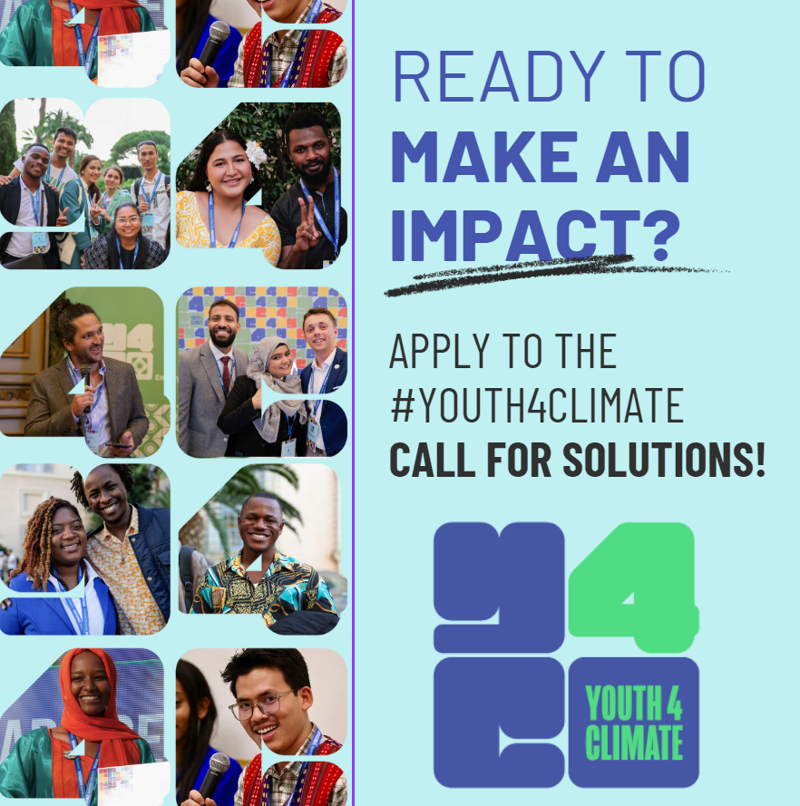 Ready to impact #Youth4Climate? 🌍 ✍️Register and download the 2024 Guidelines & Template. 👀Review eligibility and critical deadlines. ✅Complete the budget/work plan and create a 3-minute pitch video. 📩Submit your proposal by May 26! Get started🏃‍♀️: community.youth4climate.info/callforsolutio…