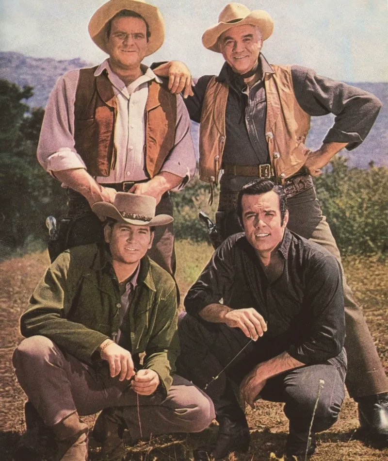 Let's go 'Diggin In The Crates Of TV History' again. This western aired for 14 seasons (1959-1973). Can you name the TV series, their iconic last name and each character?