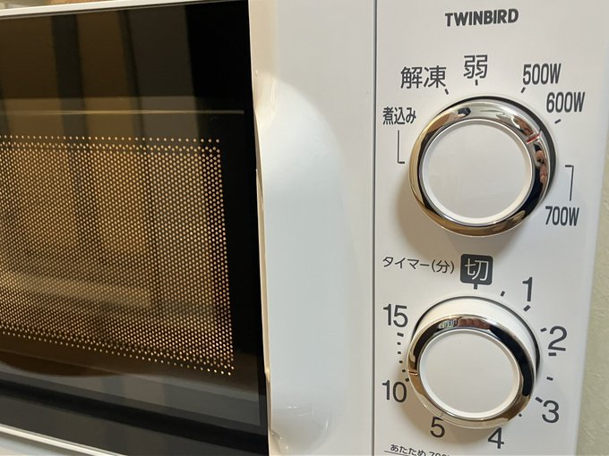 シンプル単機能電子レンジ・ツインバード『DR-D419W5 (50Hz