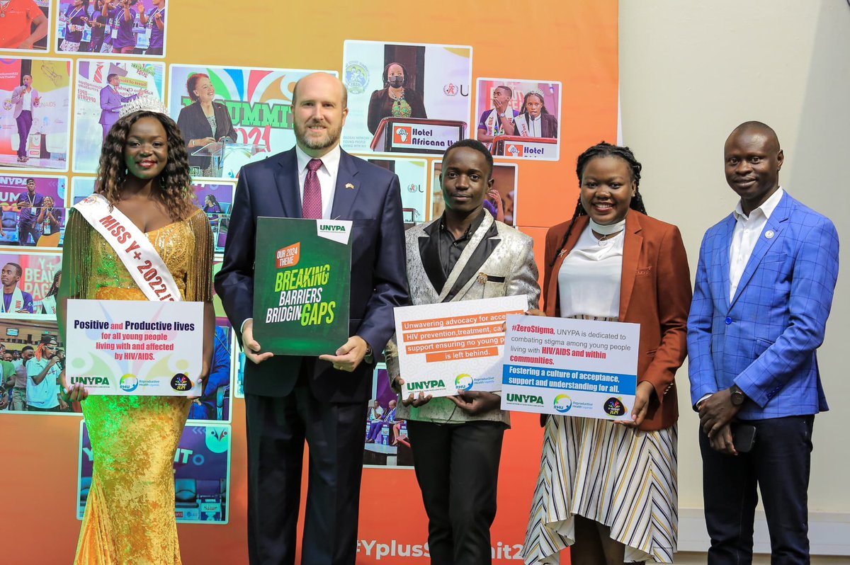 His excellency William W. Popp of the @USAmbUganda has committed on behalf of @PEPFAR to continue supporting young people living with HIV in Uganda when it comes to accessing free ARVs. This was said during his speech at the #YPlusSummit24 #BBG