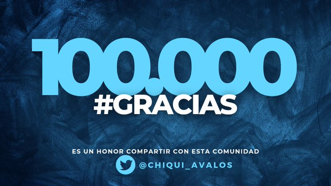 A MIS QUERIDOS TUITEROS! Gracias a ustedes, a su apoyo, a su aporte, incluso criticas, a lo largo de estos años, hemos podido llegar a CIEN MIL SEGUIDORES, contra los rechazos, muchos insultos y hasta amenazas, pero a través de este resultado demostramos que las redes sociales…