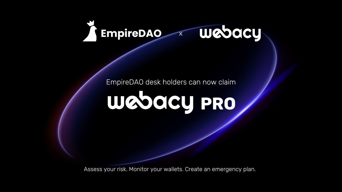 ｢ @EmpireDao 🤝 @mywebacy ｣ Real World Assets (RWAs) have become a hot topic of conversation, presenting a new way to engage, own, and interact with the world around us. @EmpireDao is at the forefront, integrating NFC tech with on-chain REITs to enable verifiable ownership &