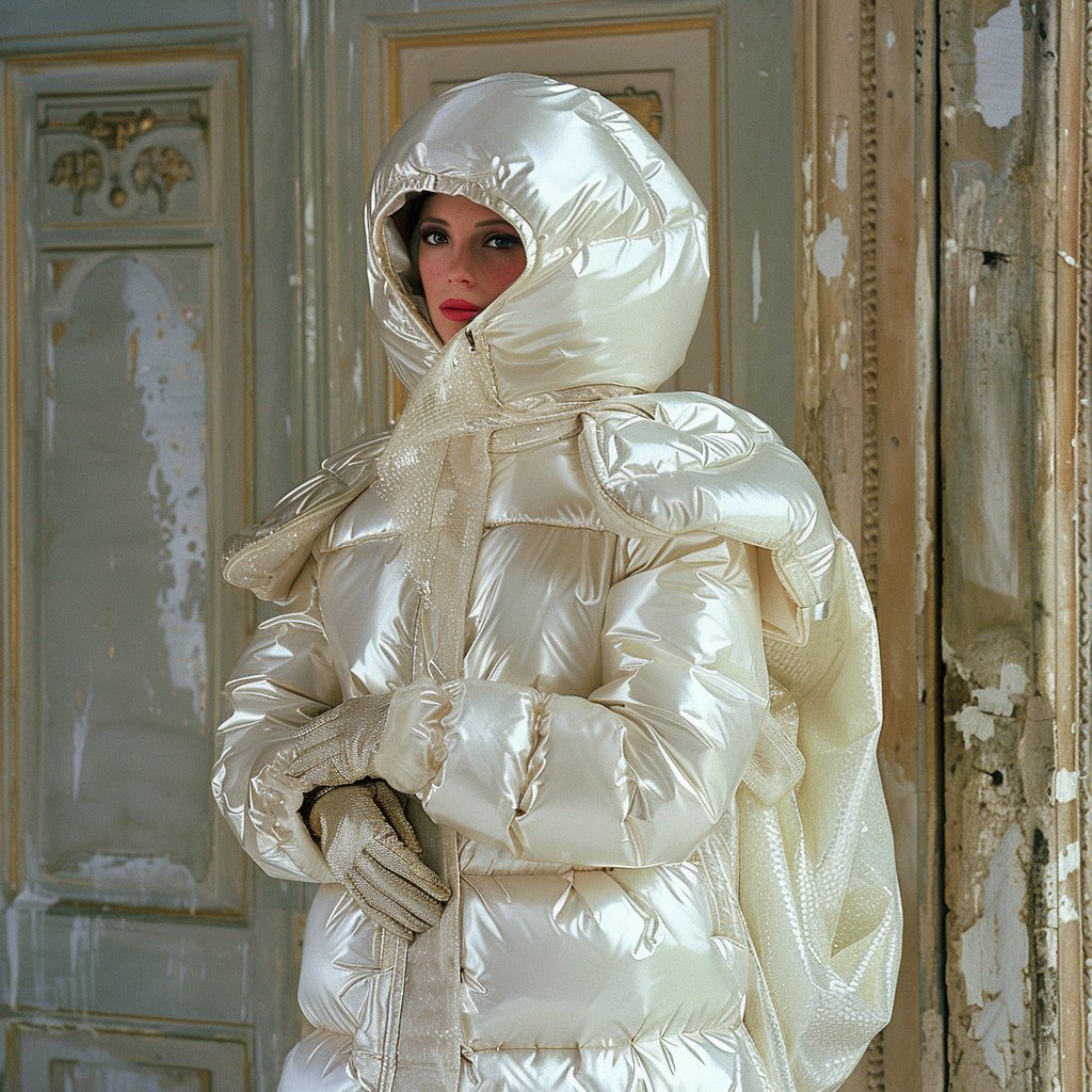 23 images of gorgeous elegant women wrapped in thick luxurious designer white puffy down have dropped on Patreon...  

Follow us for more great content  

#downcoat #puffercoat #hautecouture #luxury #designer #wintercoat #winterfashion #aiart #midjourneyart
