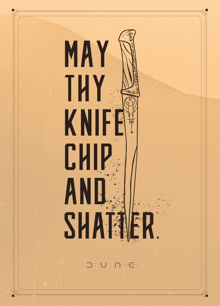 May thy 9th chip and shatter.

#DunePartTwo metal posters from @Displate

Order now from displate.com/licensed/dune
