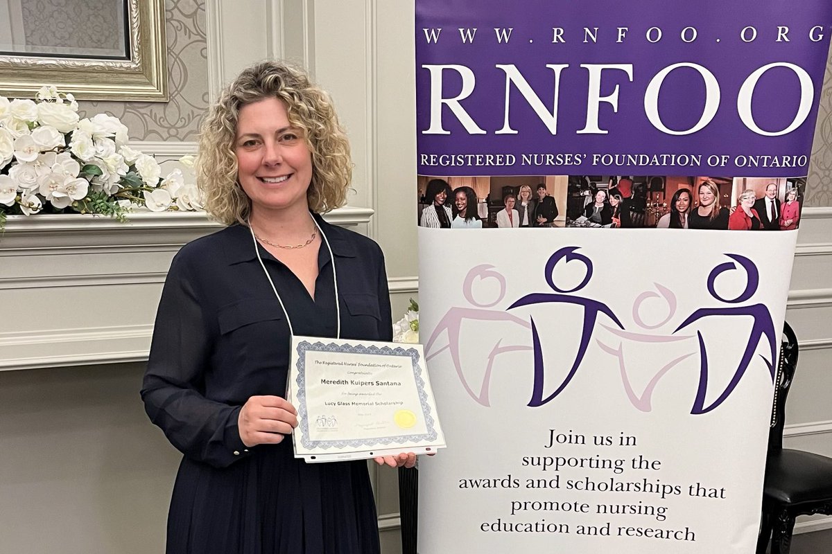 #BrockU Nursing (@brockunursing) student Meredith Kupiers was recently recognized by @RNFOO with the Lucy Glass Memorial Scholarship, awarded to an undergraduate nursing student returning to higher education. #CNA2024 Read more loom.ly/1J-aitc