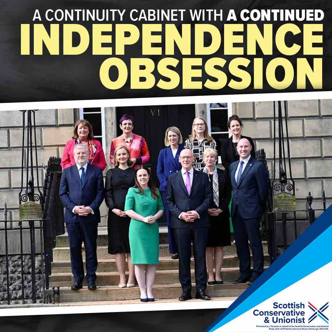John Swinney’s cabinet is full of the same failed ministers as Humza Yousaf’s before him. This is a continuity SNP cabinet focused on their independence obsession at the expense of Scotland’s real priorities.