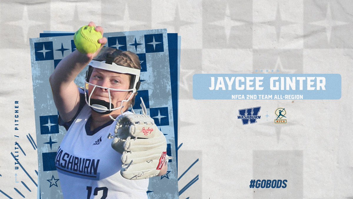 Washburn <a href="/IchabodSB/">Washburn Softball</a> senior Jaycee Ginter named all-region by the NFCA #GoBods wusports.com/news/2024/5/9/…