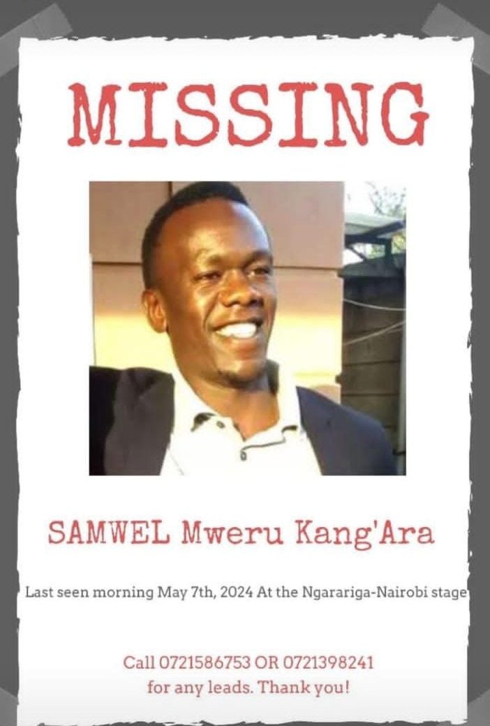 @missingpeople @NCMEC @bringhomenow @missingchild_ke Retweet widely.bring the chap home alive. Asanteni @Ma3Route @ThikaTowntoday @limuru_finest @ClubLimuru @DCI_Kenya @NPSOfficial_KE