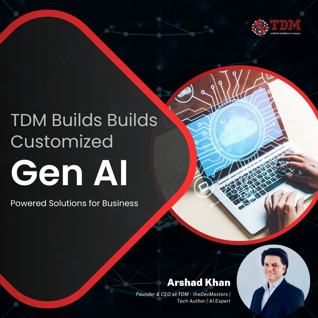 TDM is known for building artificial intelligence ecosystems for contemporary businesses. We use gen ai for automation. 

#tdm #artificialintelligence #genai #businessautomation #aisoftware