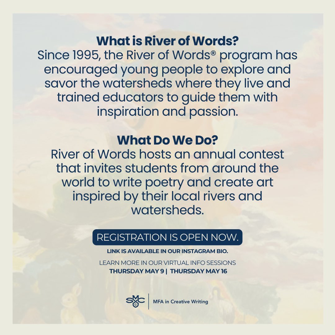 Dive into the depths of creativity at the River of Words Summer Retreat, June 12-16! Join artists and educators for five days of environmental writing, learning, and community-building in the serene Moraga Hills.