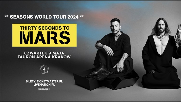 ( LIVE CONCERT )

Thirty Seconds To Mars | Seasons World Tour 2024
THU, MAY 09, 2024 | 8 PM
TAURON Arena Kraków | Kraków

Watch Show : is.gd/jGLmmF

#ThirtySecondsToMars #SeasonsWorldTour2024 #30secondsToMars #30STM