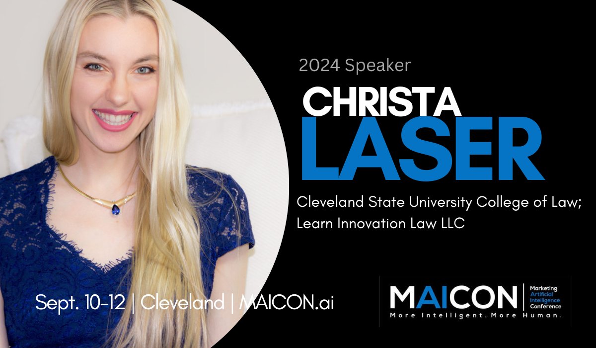 Discover the future of marketing with @christalaser at MAICON 2024 in Cleveland, September 10-12! This event will help you navigate the complexities of compliance, data privacy, and ethical considerations when using AI. Register here: hubs.li/Q02tfNQd0