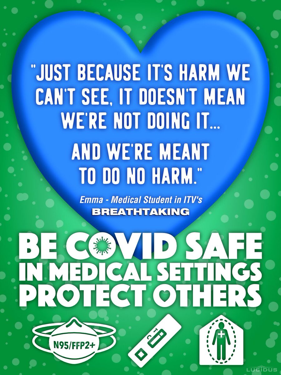 @keetmuise Absolutely this!

“Just because it’s harm we can’t see, it doesn’t mean we’re not doing it… And we’re meant to do no harm”

Emma - medical student in ITV’s BREATHTAKING.

#BeCovidSafe
