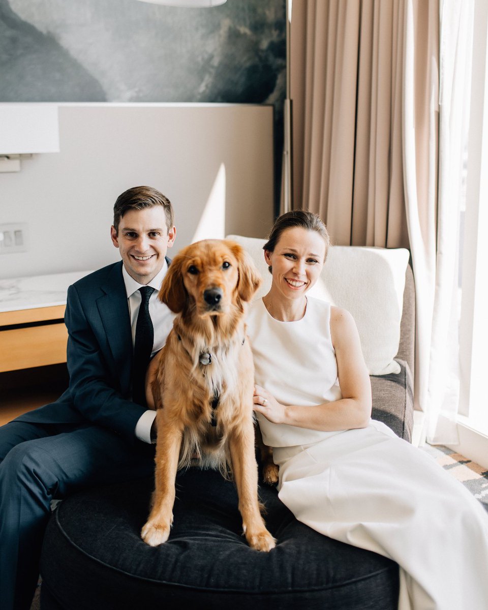 Celebrating the four-legged guests of honor who make the day even more memorable 💍 📸Becky Lou Photography (1), , Jess and Jenn Photography (2)