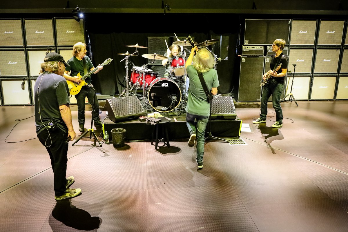 acdc's tweet photo. In the studio, gearing up for the #POWERUPTOUR⚡️kicking off in Gelsenkirchen, Germany, in just one week!

📷: Christie Goodwin https://t.co/7MemAgP9Do