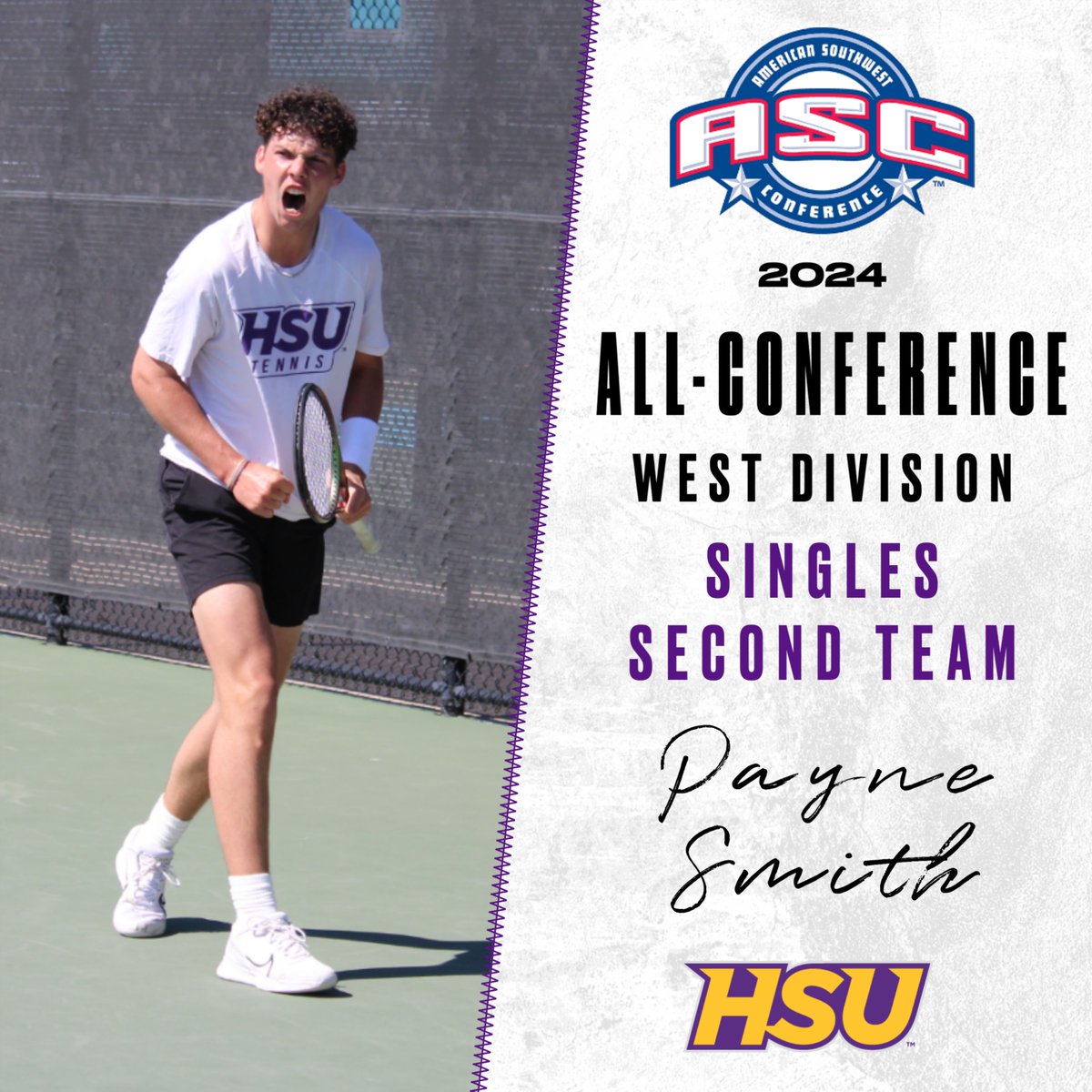 Congrats to Payne Smith for being named to the ASC West Singles Second Team! 🤠