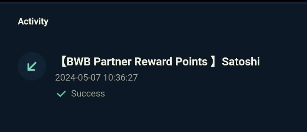 #BWBPoints accumulated from Satoshi app has been deposited 

Proceed to your reward account on bwb wallet and check your balance .