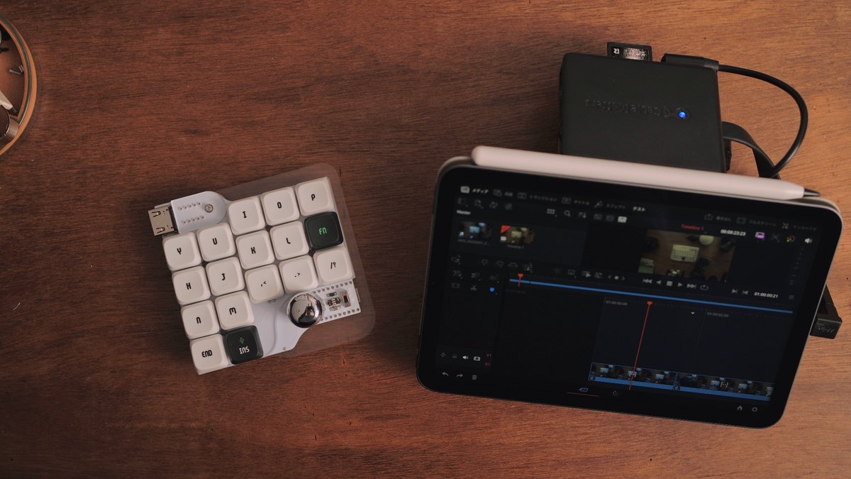 iPad mini専用キーボード #DRESSTHING にHDMIケーブルを使った左右分割