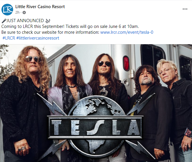 Return to the Little River Casino Resort in Manistee, MI this Fall. Last year's show sold out quickly. The onsale date is June 6th so mark your calendars. lrcr.com/event/tesla-0 @LittleRiverFun #manistee #Michigan