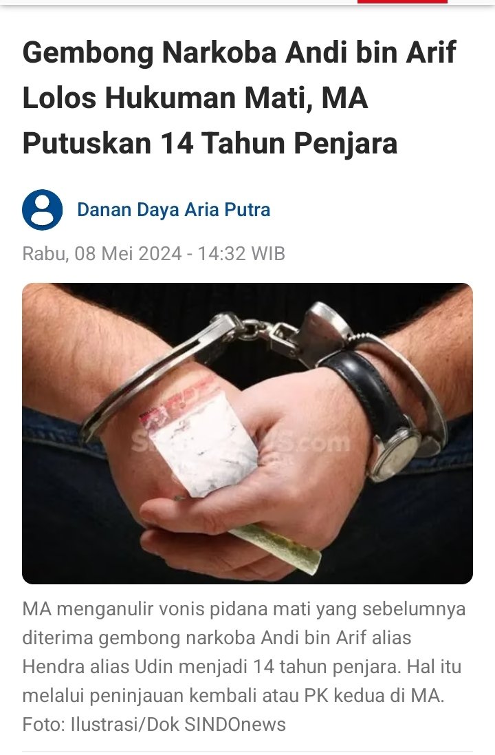 Ini yg namanya hukum tumpul ke atas dan tajam ke bawah Penegakan hukum semakin semrawut Kayak jembutnya mukidi