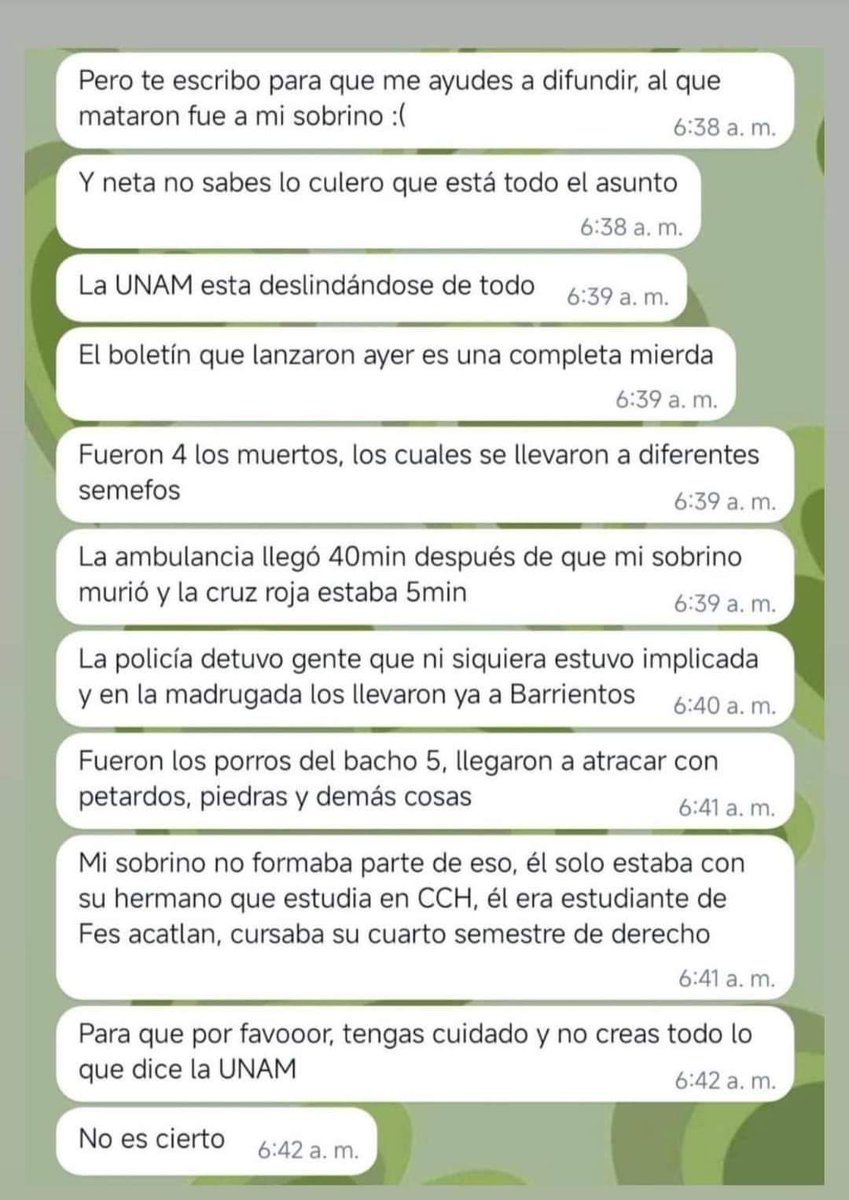 weRonly7withme's tweet image. Información que circula en grupos de la FES Acatlan como en CCH Naucalpan.